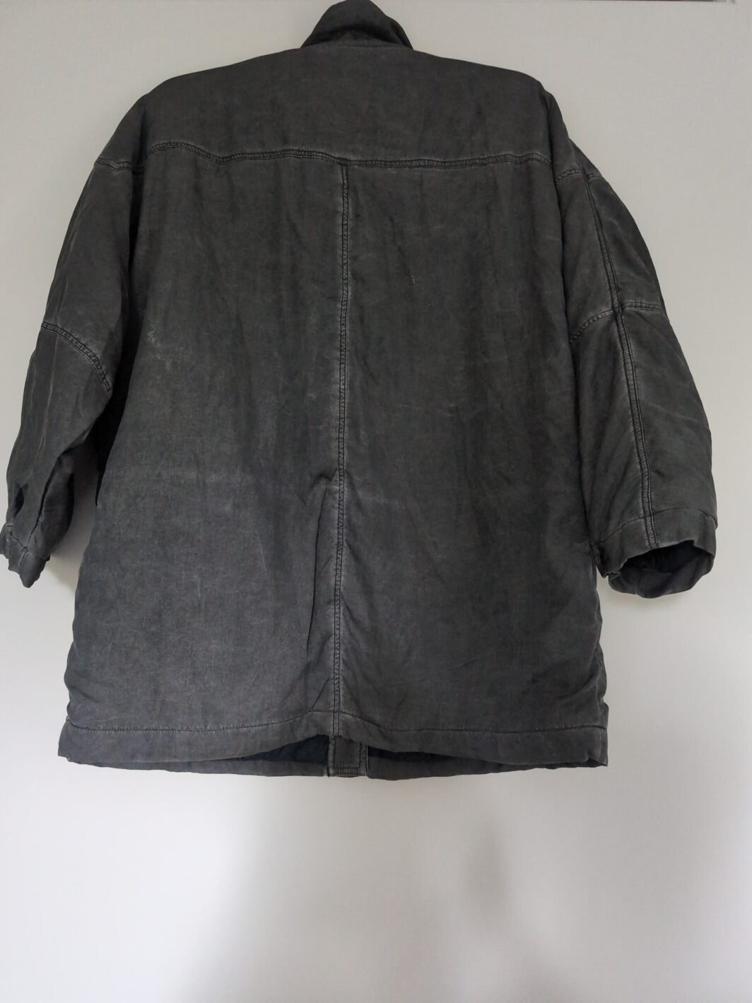 1980s Grey Melange Men's Jacket with Short Sleeves