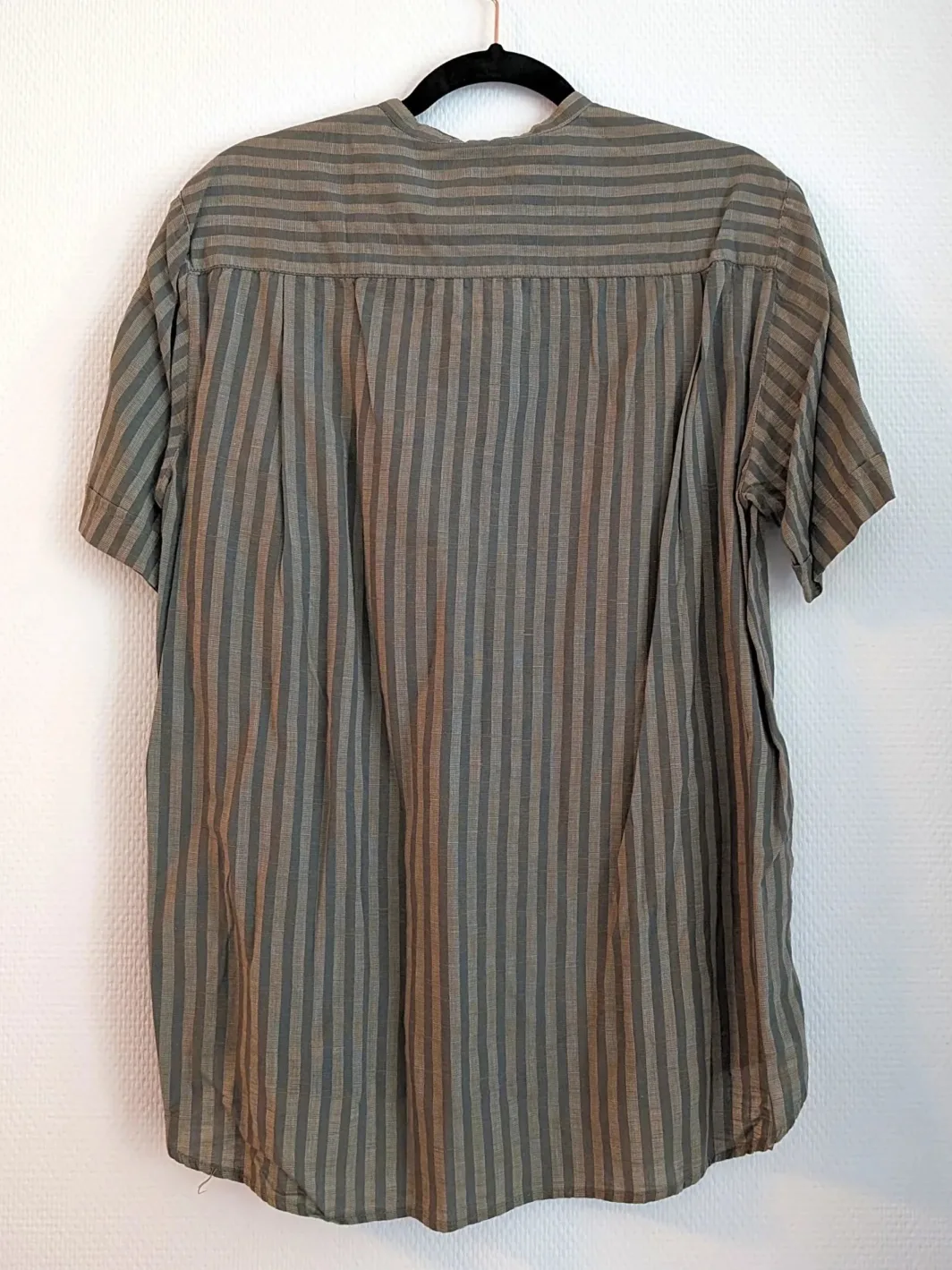 Vintage Men´s Linen Striped Shirt | Summer Essential | Medium