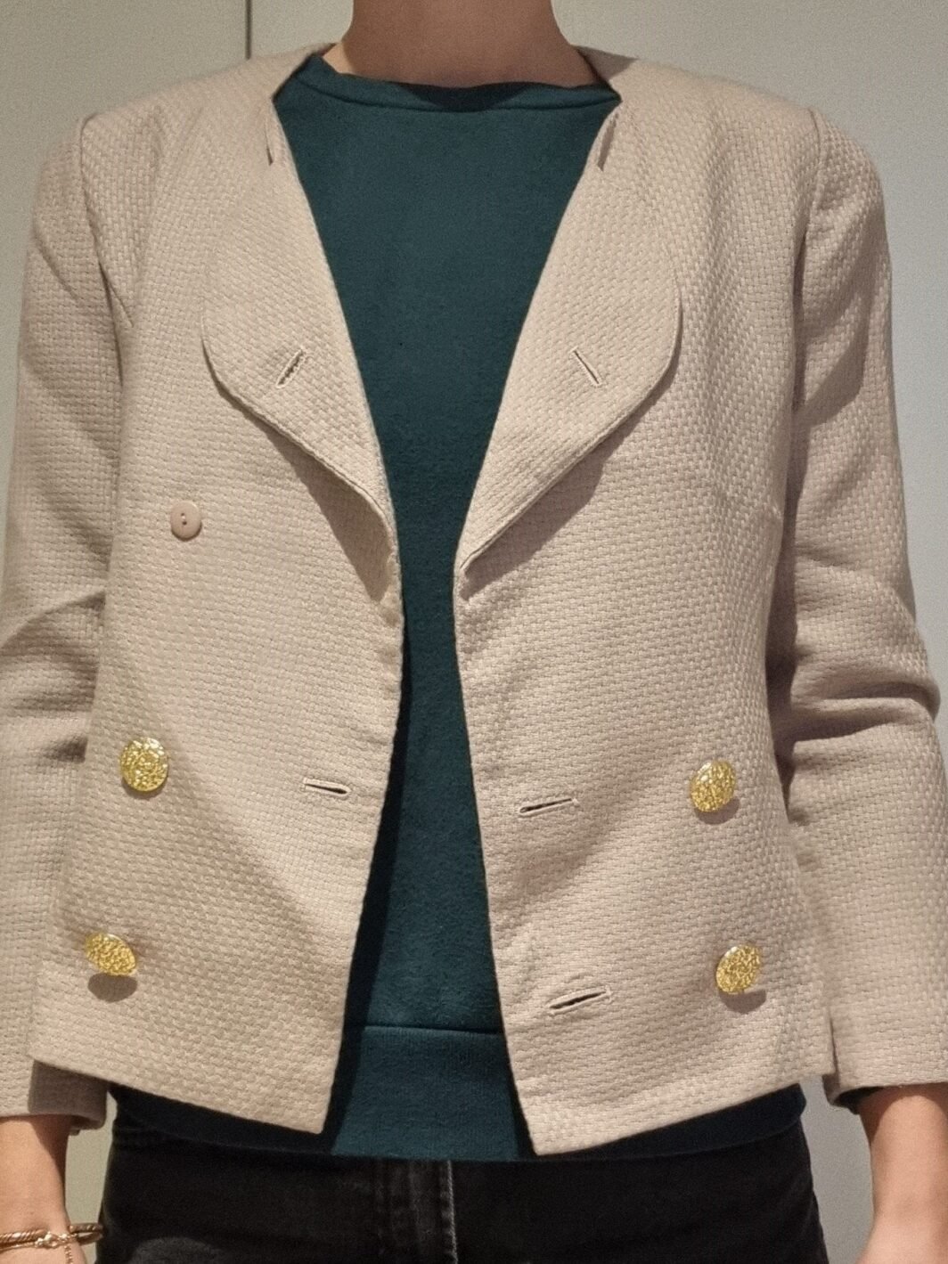 Vintage Blazer | 1980s | Gold Beige | Takeo Nishida | Size 6