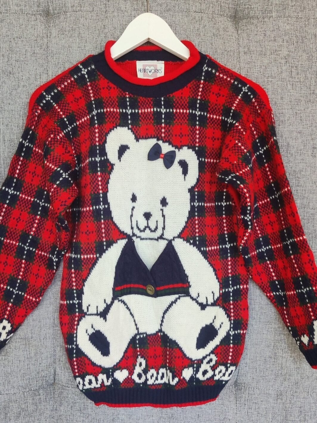 Unique Vintage Christmas Sweaters | Ugly X-MAS | 1980s Glitter |  Pinocchio Sweater | Cardigan & Sweaters