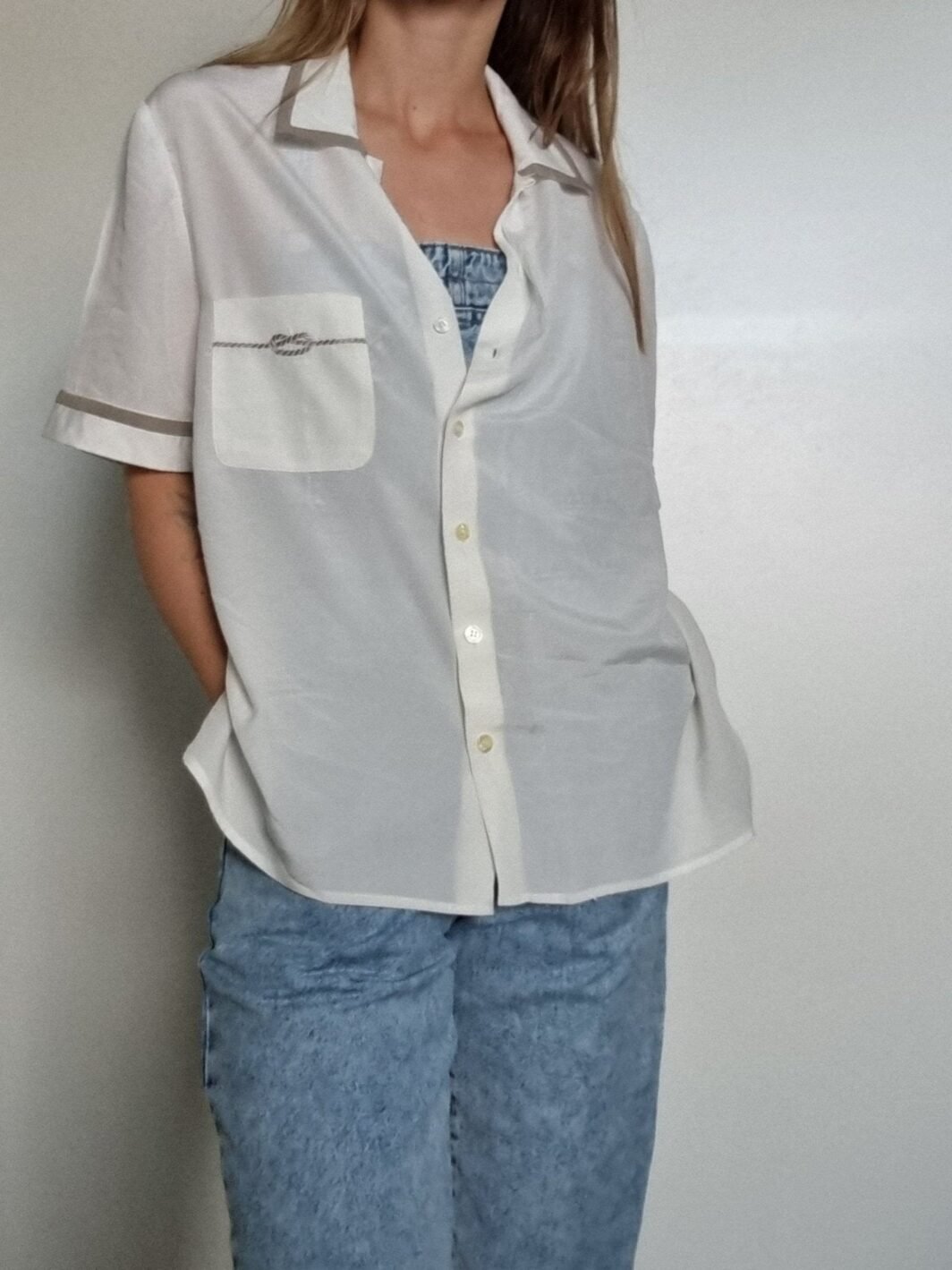 Vintage 1970s White Luisa Spagnoli Blouse