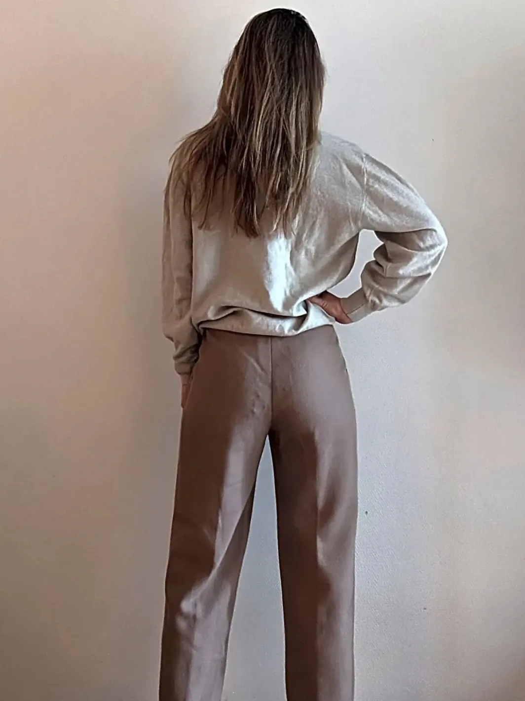 Elegant 1970s Tapered Pantalon | Size 8 | Camel Color | Made in France